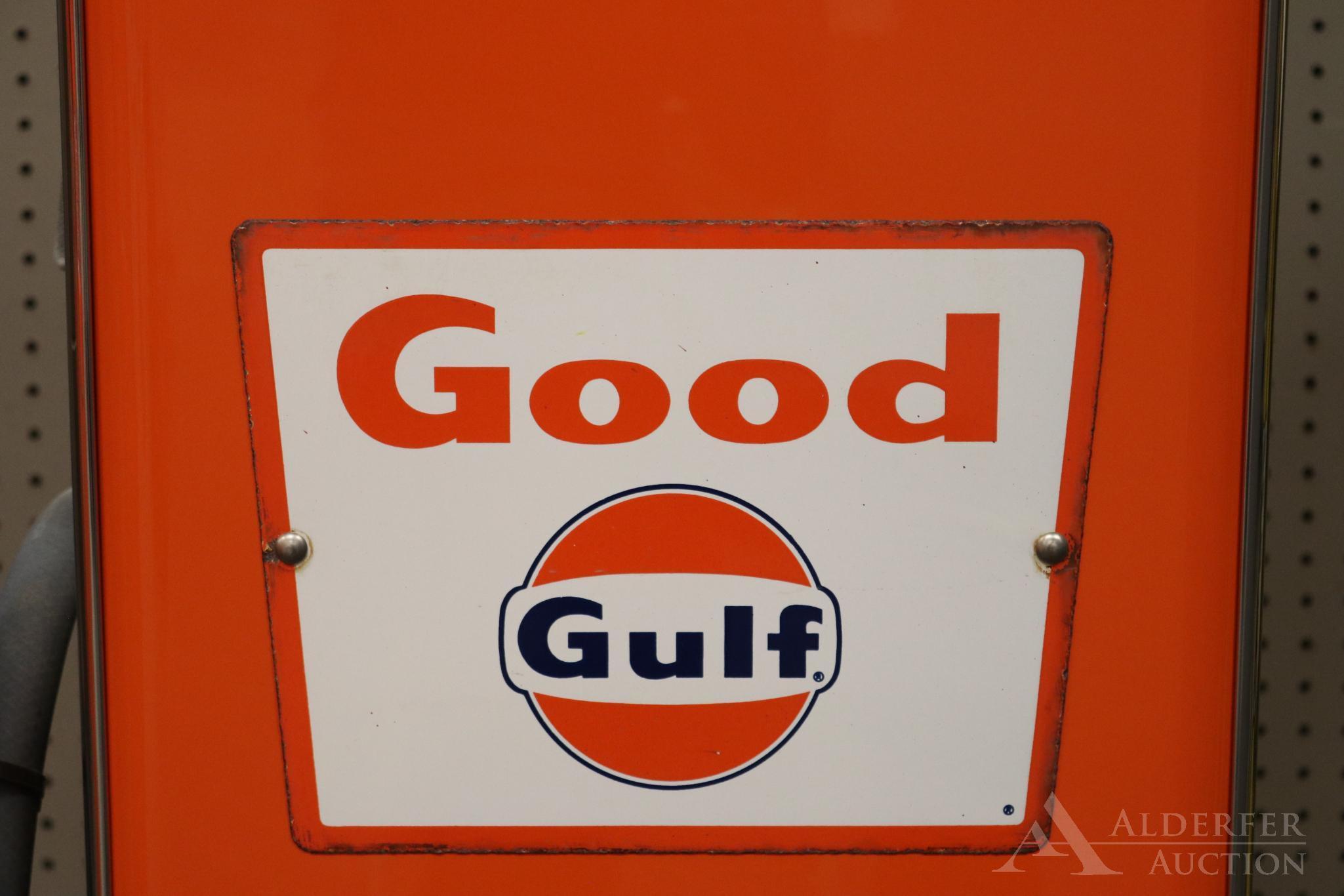 Erie 158 Gas Pump Restored in Good Gulf Gasoline