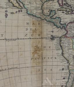 Map North and South America by John Senex--1719