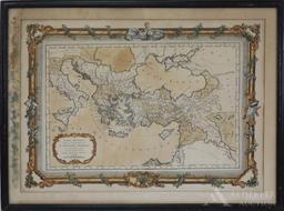 Map of the Eastern Mediterranean and Black Sea Areas by Claude Buy De Mornas--1762