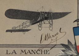 Autographs of Charles A. Lindbergh and Louis Bleriot