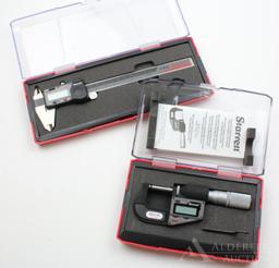 Starret digital micrometer and digital caliper