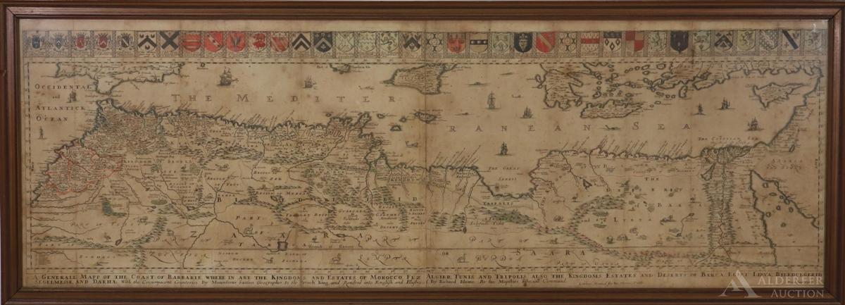 Map of Northern Africa by Richard Blome--1667