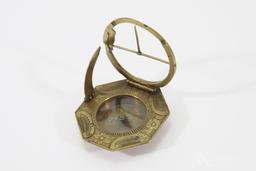 Brass Equinoctial Compass Sundial