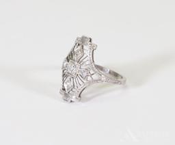 Platinum Filigree Diamond Ring