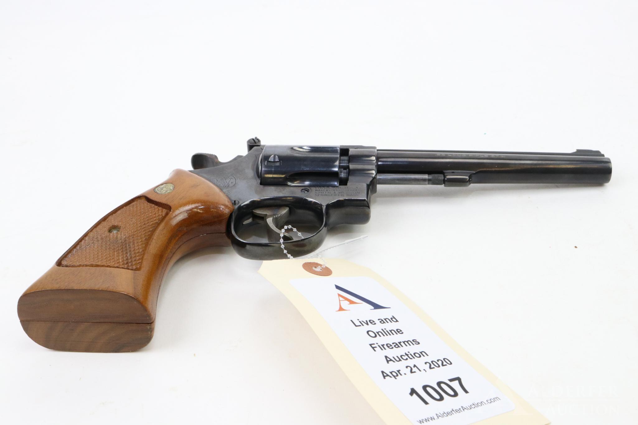 Smith & Wesson 17-4 double action revolver.