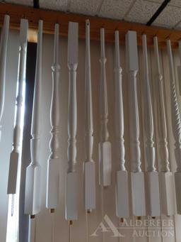 White Painted Spindles