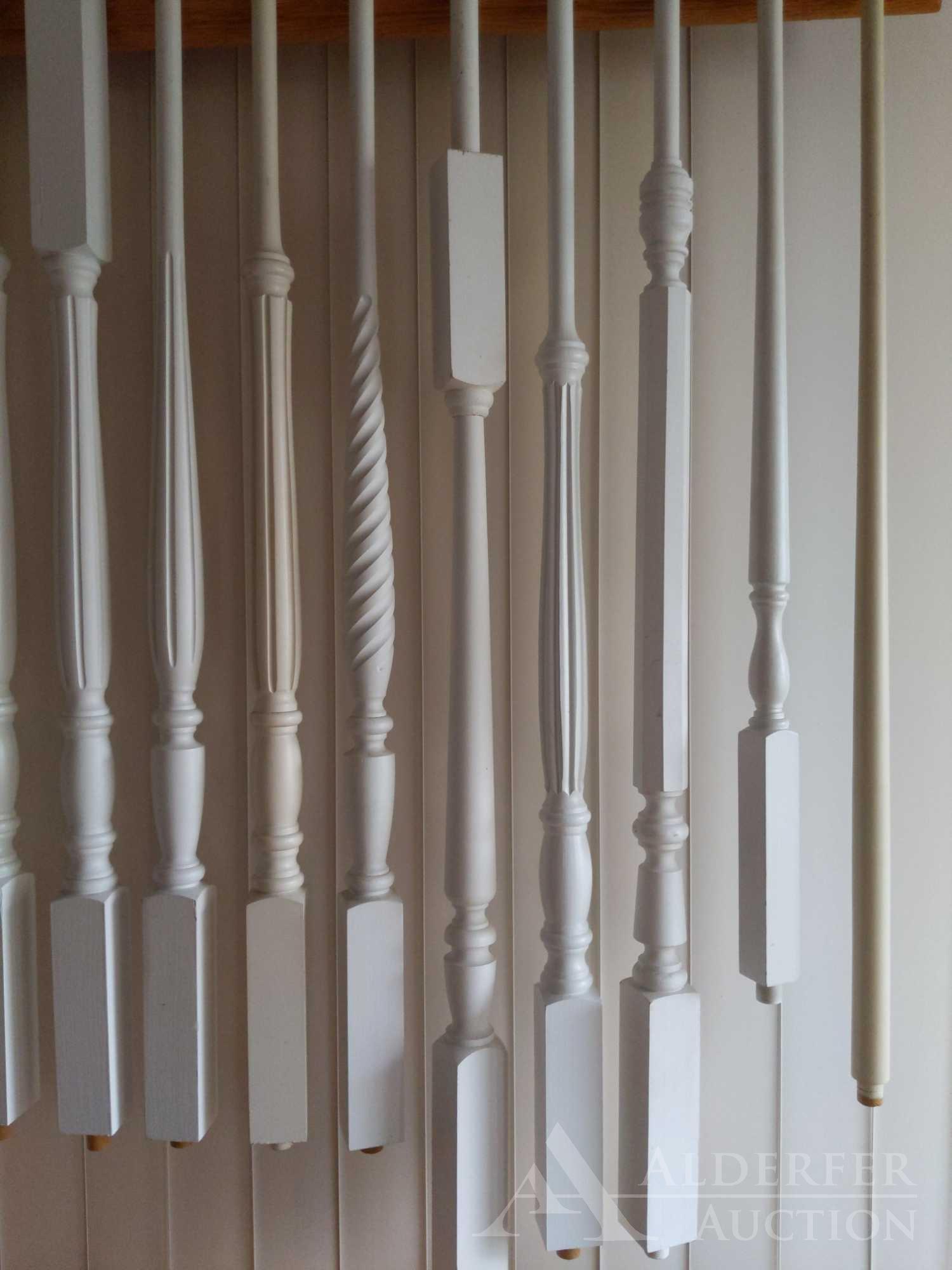 White Painted Spindles