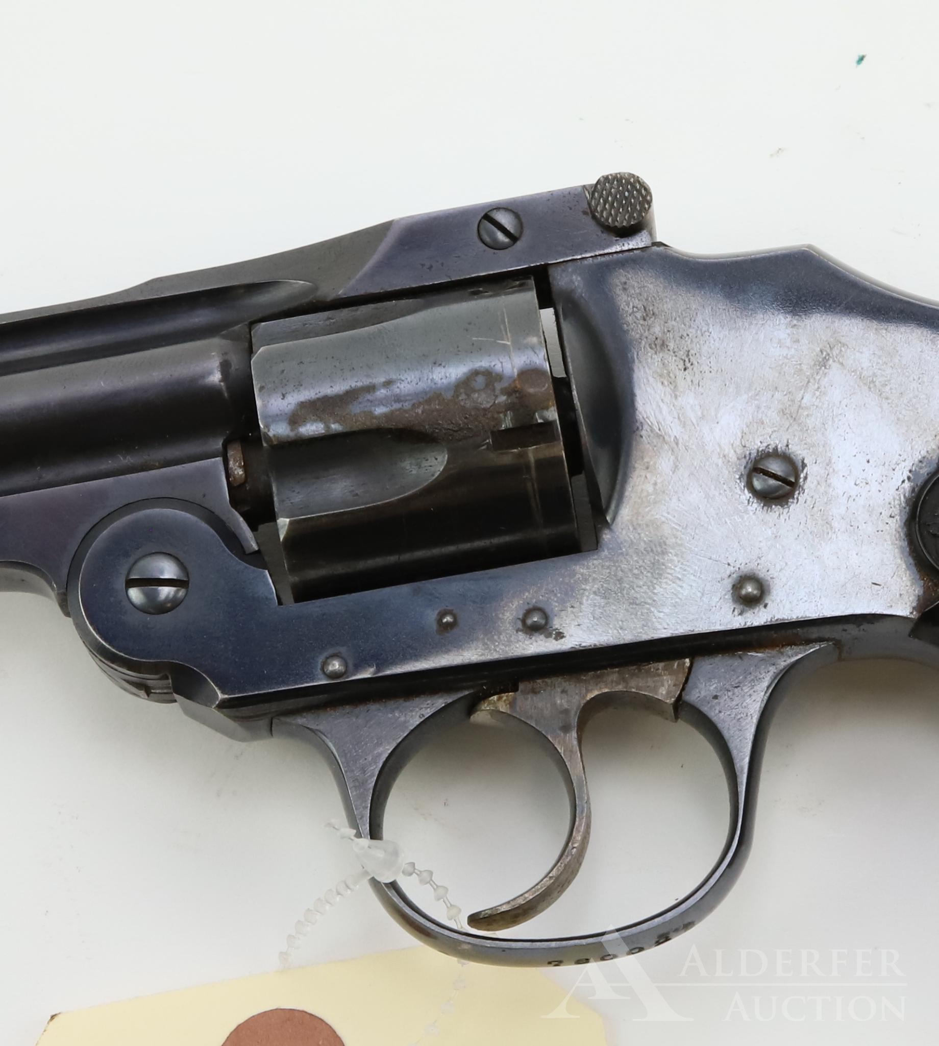 Iver Johnson Safety Automatic Hammerless double action revolver.