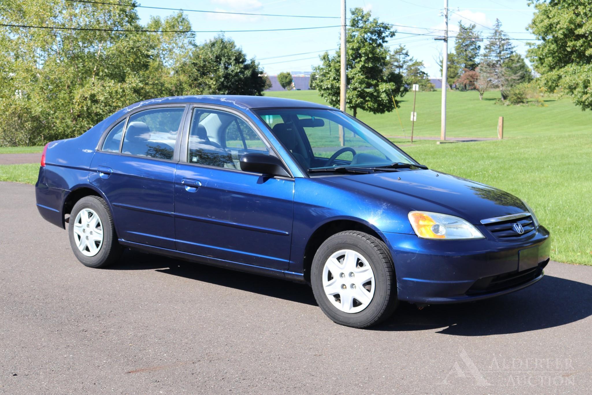 2003 Honda Civic Passenger Car, VIN # 2HGES16533H608122