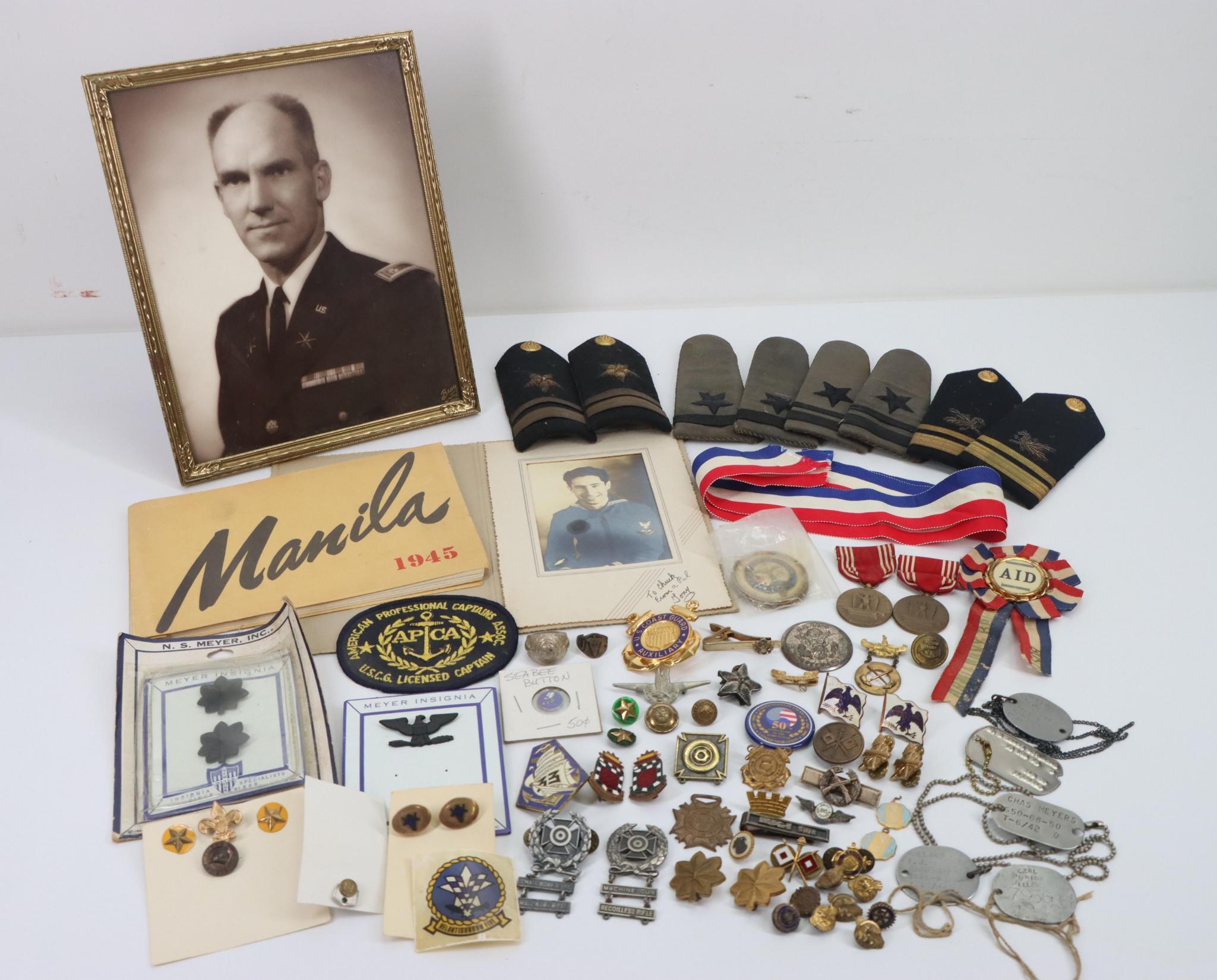 US Military Dog Tags, Pins, Medals And More