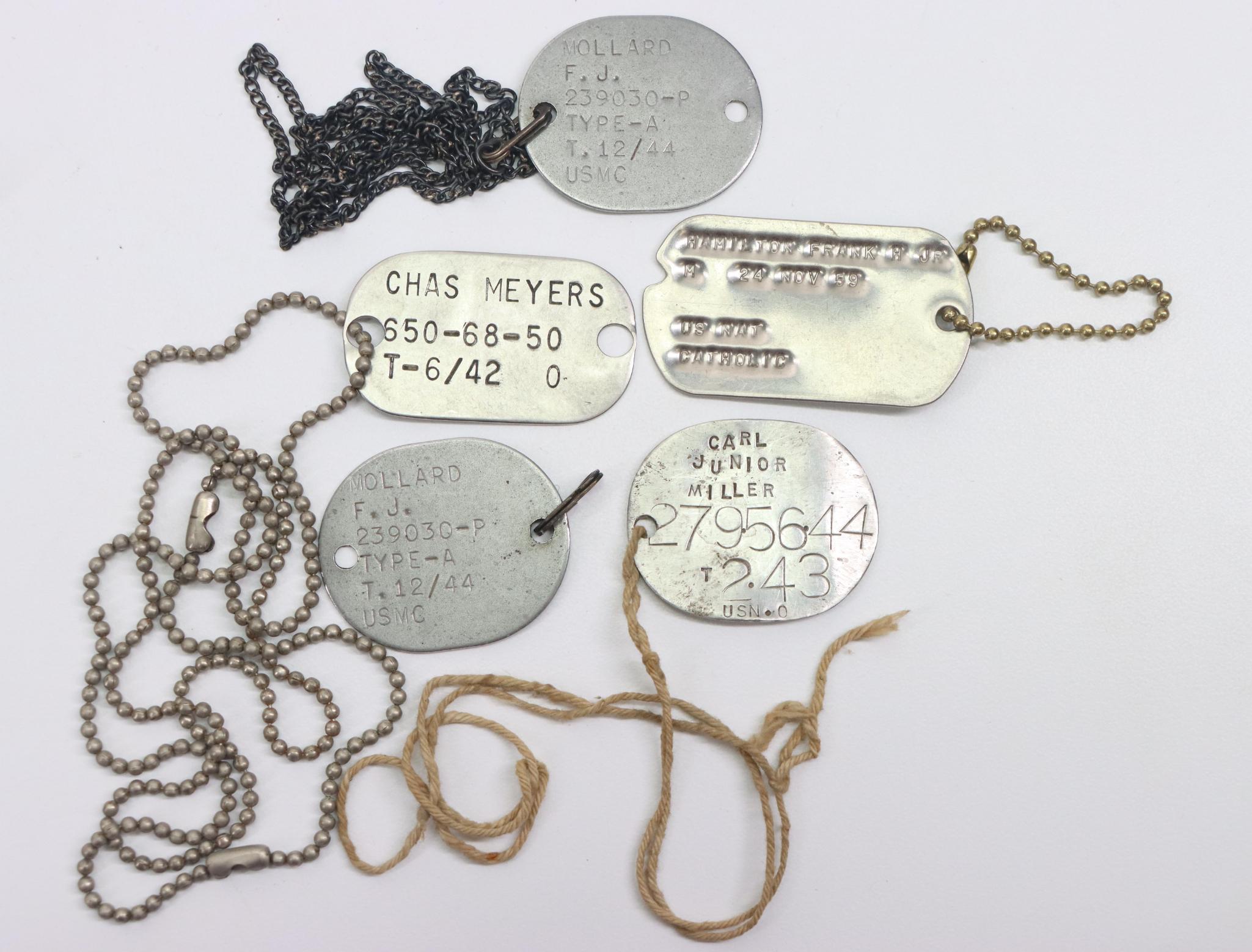 US Military Dog Tags, Pins, Medals And More
