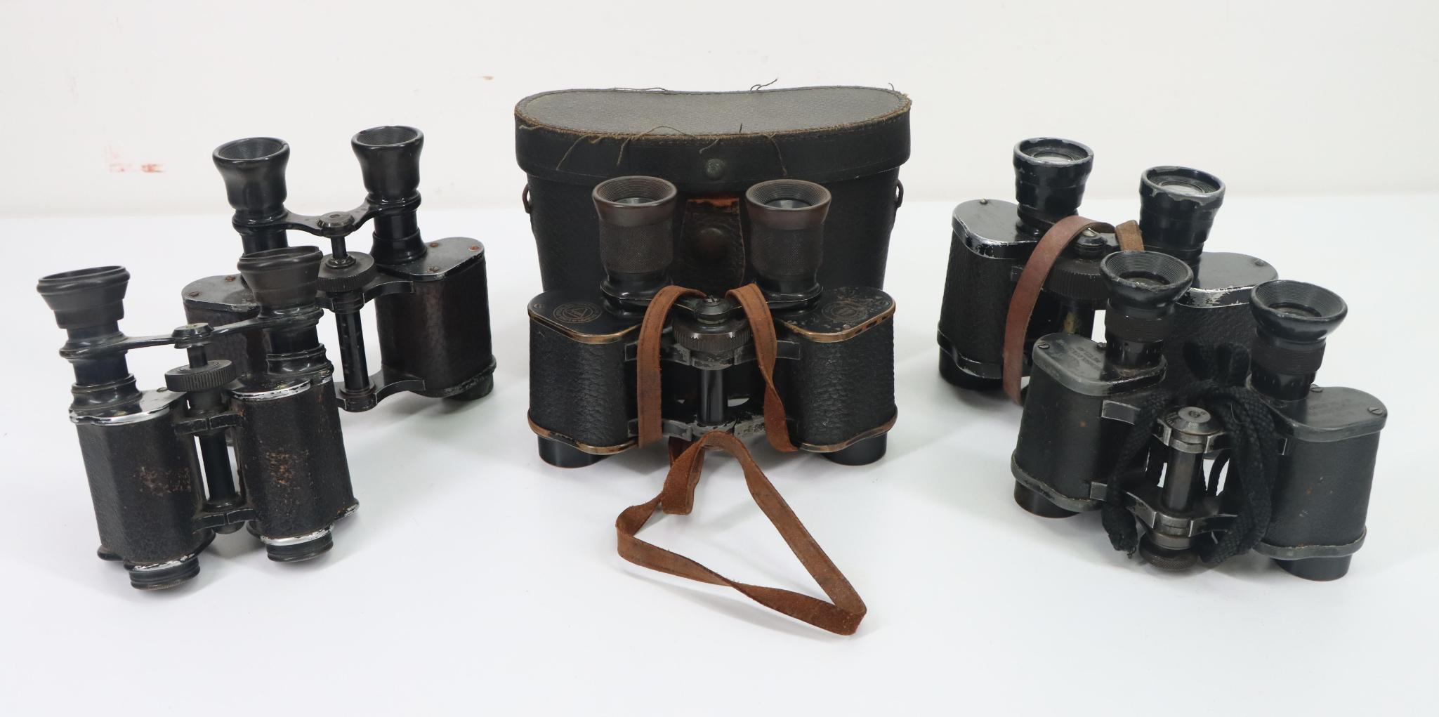 German, French And US Military Binoculars