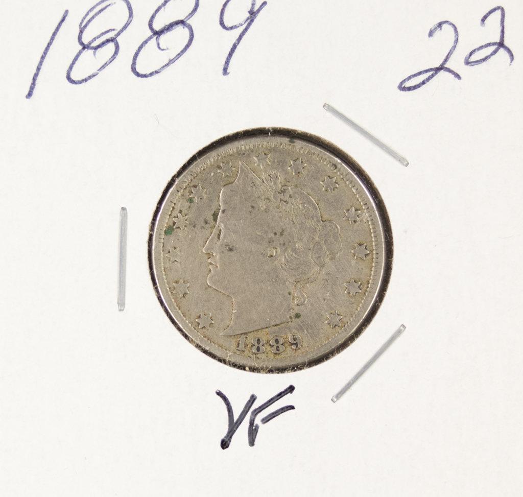 1889 - LIBERTY "V" NICKEL - VF