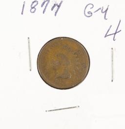 1874 INDIAN HEAD CENT