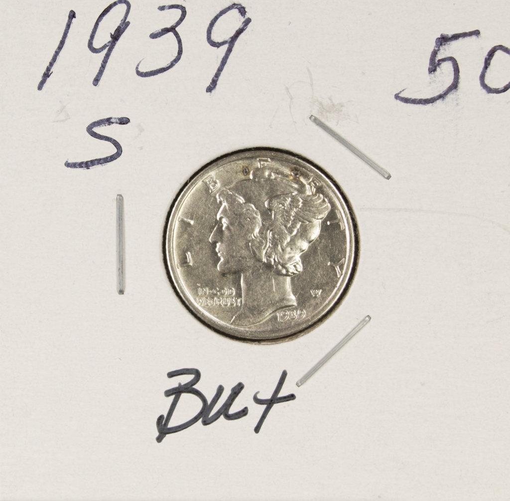 1939-S MERCURY DIME - BU