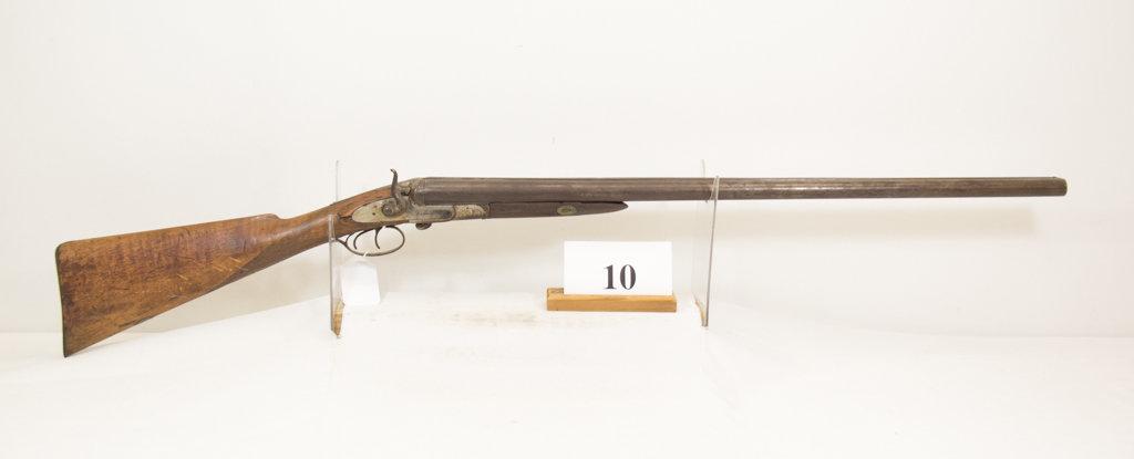 Powell, Side By Side Shotgun with Hammers, 12 ga