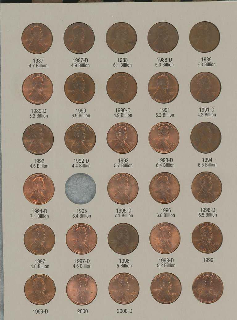 SET OF LINCOLN CENTS 1975-2005