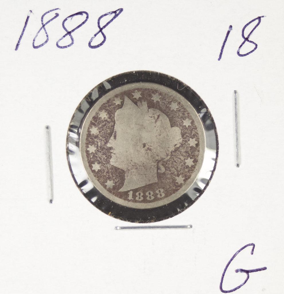 1888 - LIBERTY HEAD "V" NICKEL - G