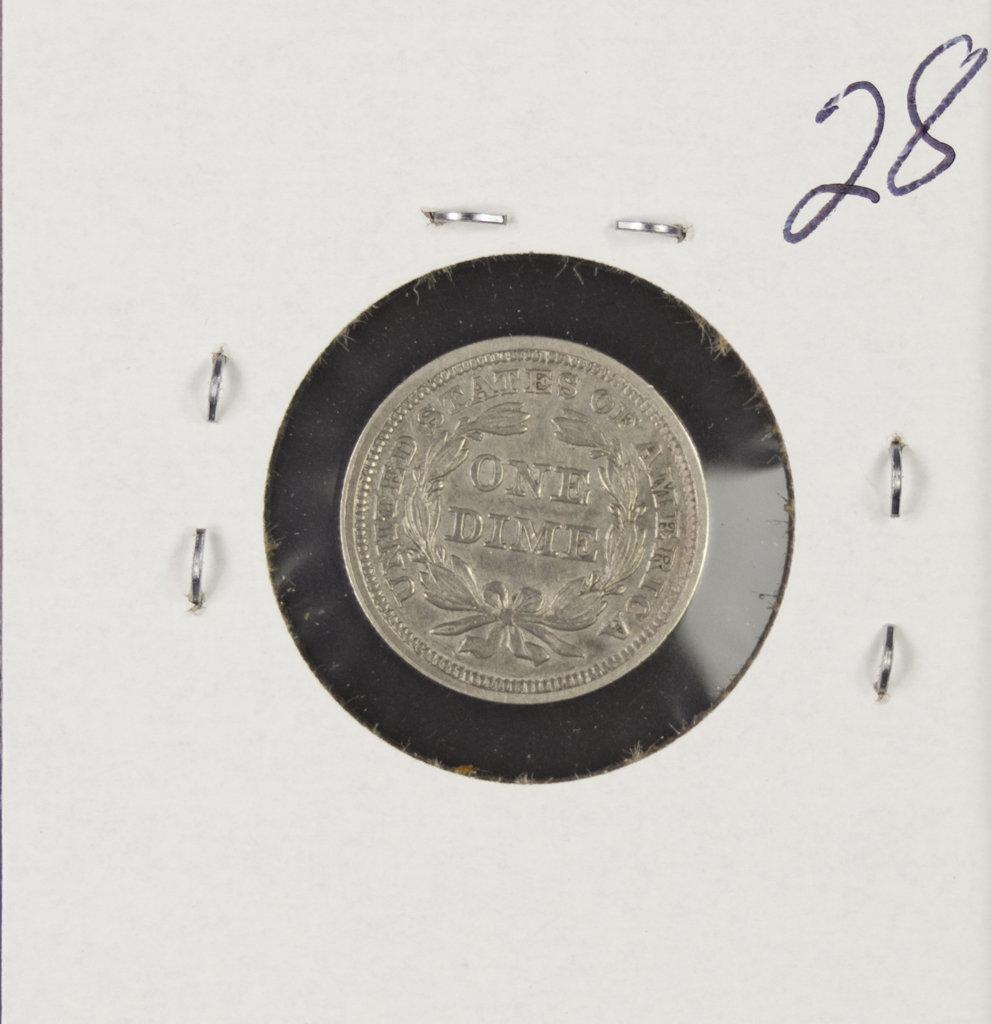 1857 SEATED DIME - XF