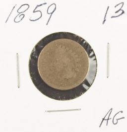 1859 - COPPER/NICKEL INDIAN HEAD CENT - AG