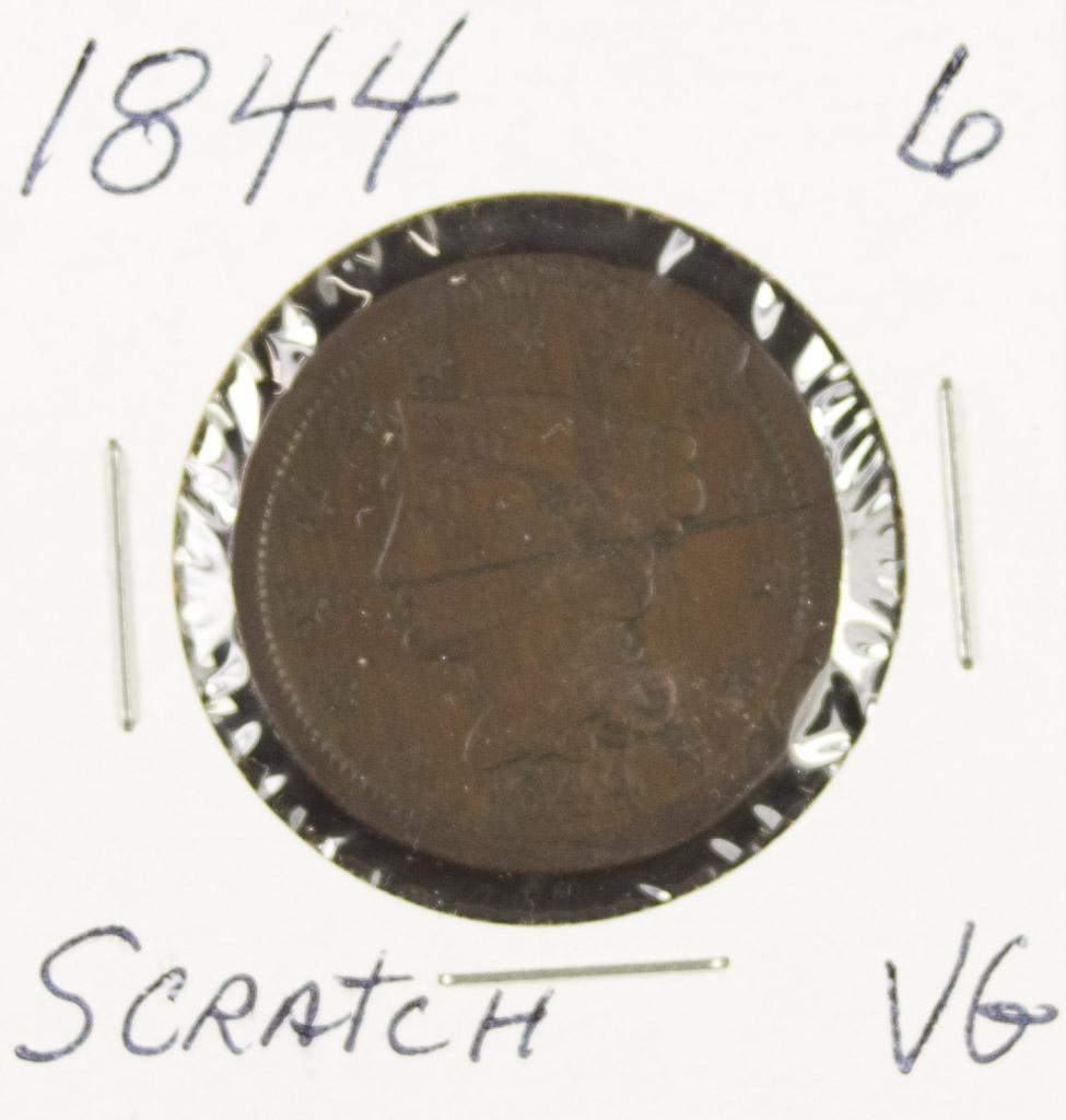 1844 - BRAIDED HAIR LARGE CENT - VG