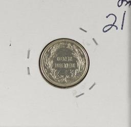 1913 - BARBER DIME - BU