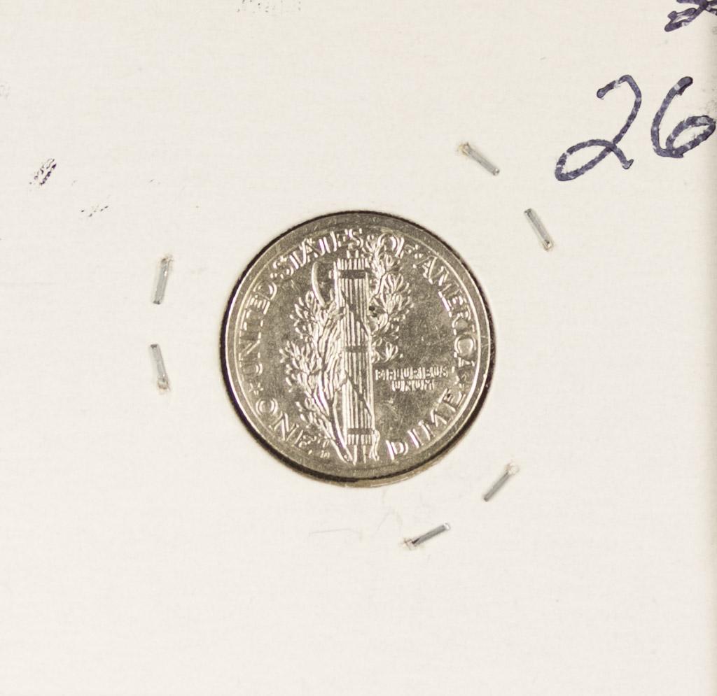 1920-D MERCURY DIME - AU