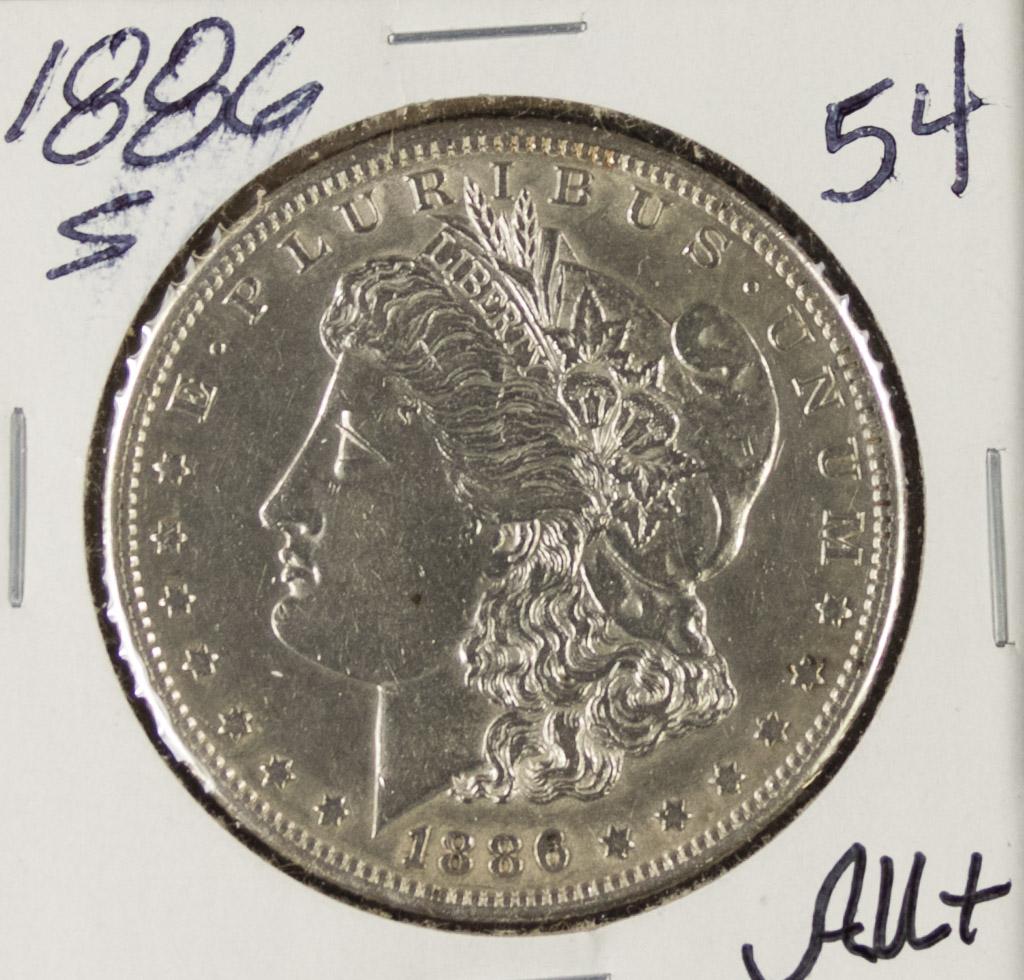 1886-S MORGAN DOLLAR - AU