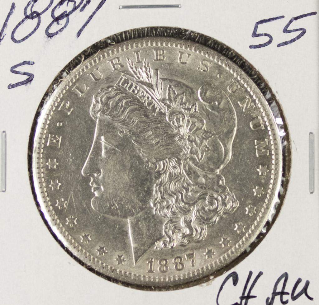 1887-S MORGAN DOLLAR - CH  AU