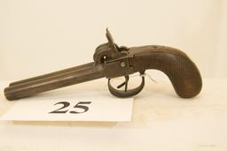 Early Black Powder Side By Side, Pistol, Engraved
