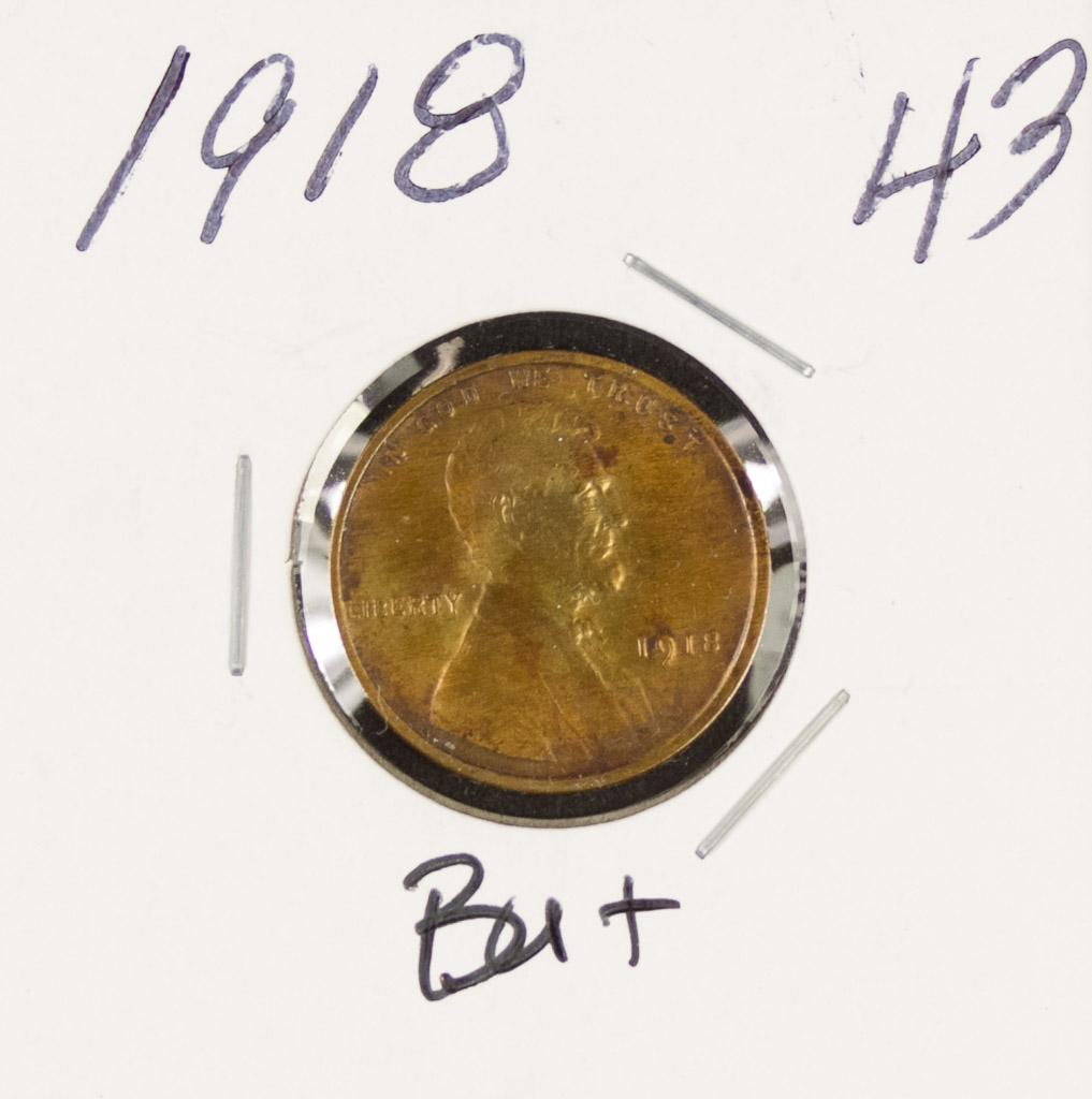 1918 - LINCOLN CENT - BU