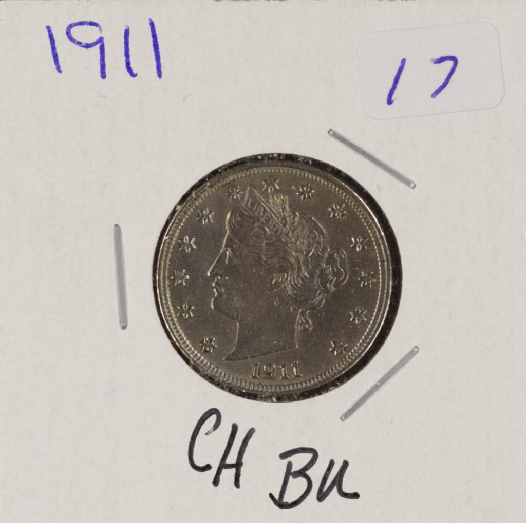 1911 - LIBERTY HEAD "V" NICKEL - CH BU