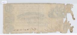 1861 - TEN DOLLAR CONFEDERATE STATES BILL - DAMAGED