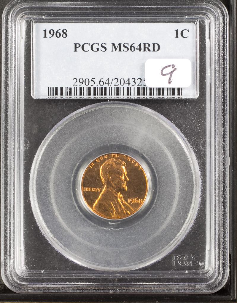 1968 PCGS MS64 Red Lincoln Cent