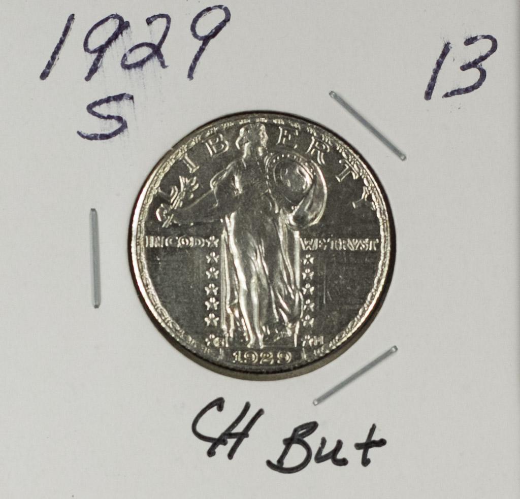 1929-S STANDING LIBERTY QUARTER - CH BU