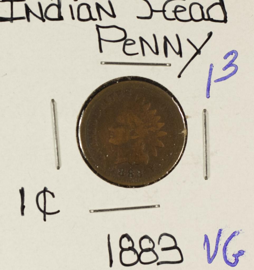 1883 - INDIAN HEAD CENT - VG