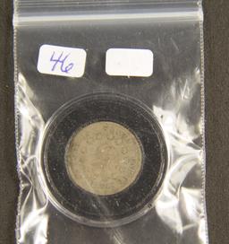 1867 - SHIELD NICKEL - VG