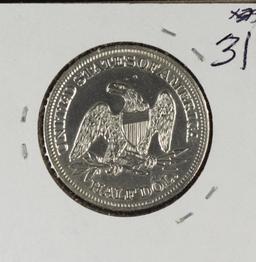 1861 - SEATED LIBERTY HALF DOLLAR - BU