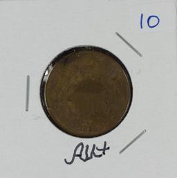 1868 - TWO CENT PIECE - AU+