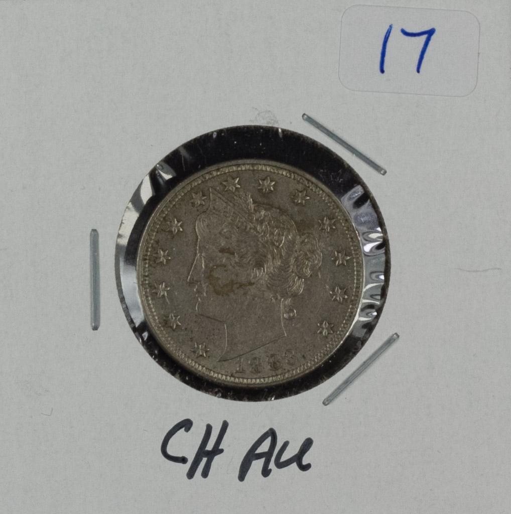 1883 - NC SHIELD NICKEL - CH AU