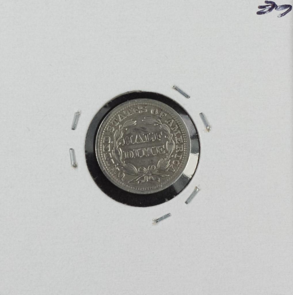 1854 -W/ARROWSHALF DIME - AU