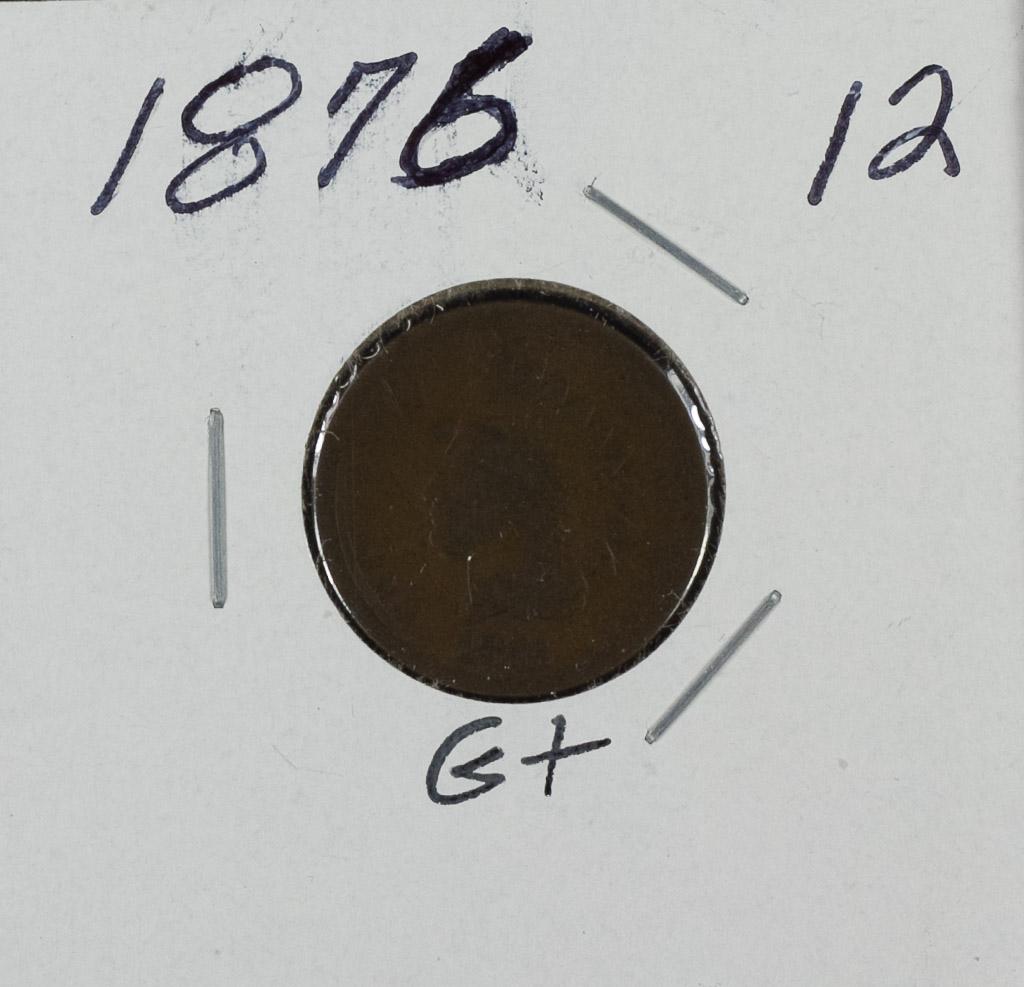 1876 - INDIAN HEAD CENT - G+