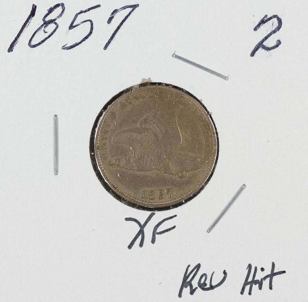 1857 - FLYING EAGLE CENT - XF