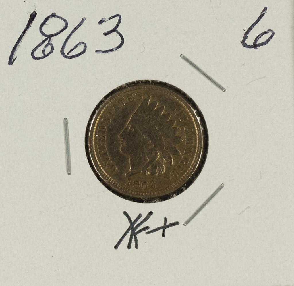 1863 - INDIAN HEAD CENT - XF+