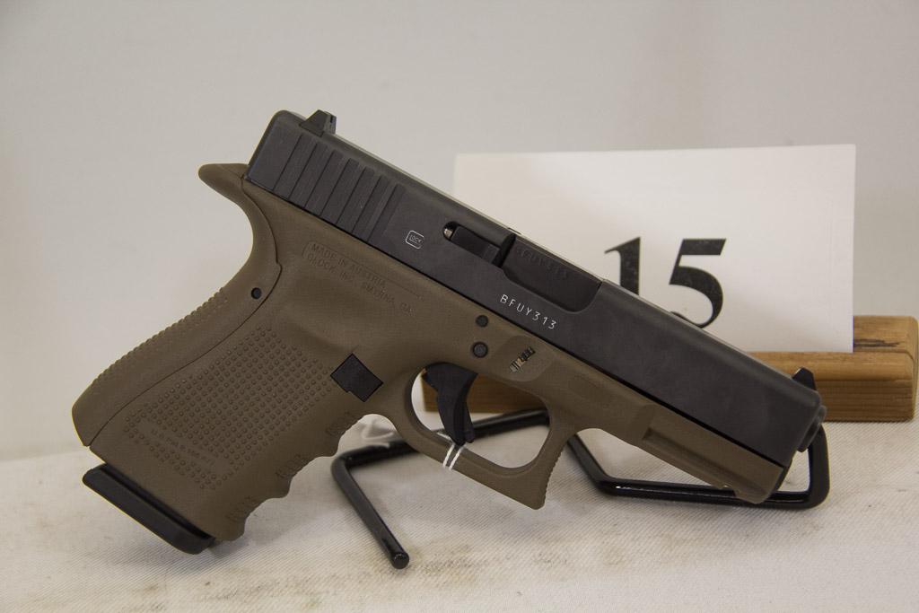 Glock, Model 19 Gen 4, Semi Auto Pistol, 9 mm cal,