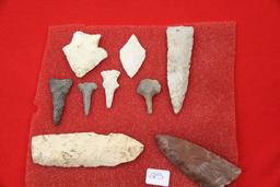 Lot of 5, Arrowheads and 4 Drills