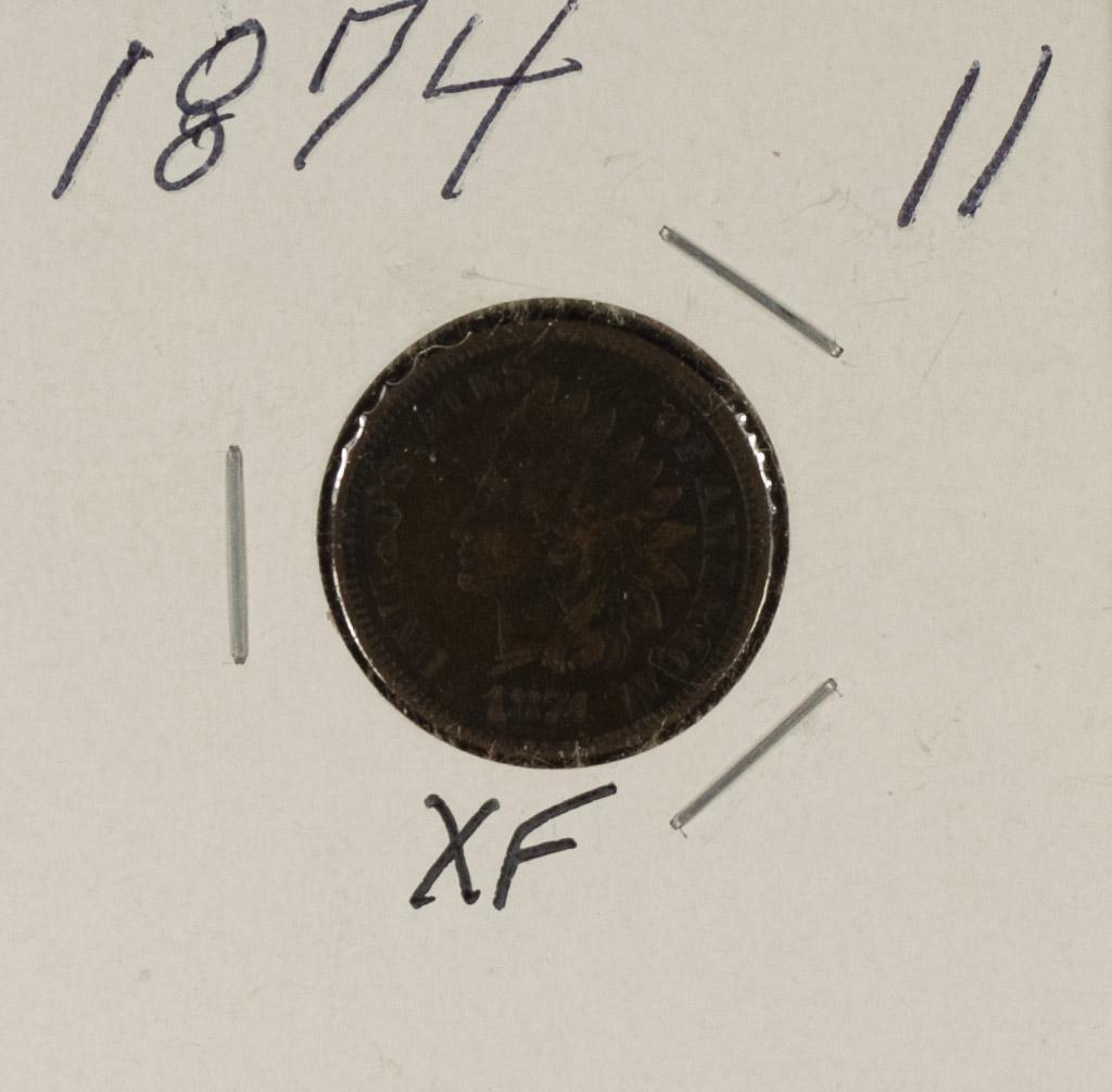 1874 INDIAN HEAD CENT -XF