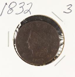 1832 MATRON HEAD LARGE CENT  - VG