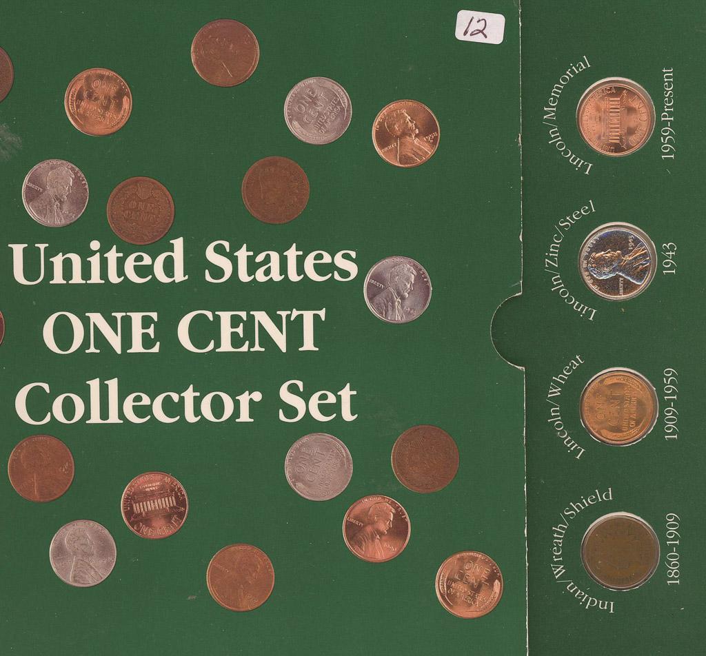 US ONE CENT COLLECTOR TYPE SET