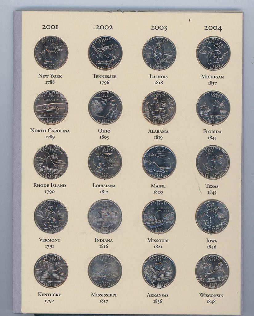 1999-2008 FIFTY STATE COMMEMORATIVE QUARTERS